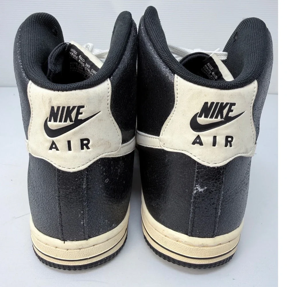 Nike Air AF1-Light High Top Sneakers Womens Black White Athletic Shoes